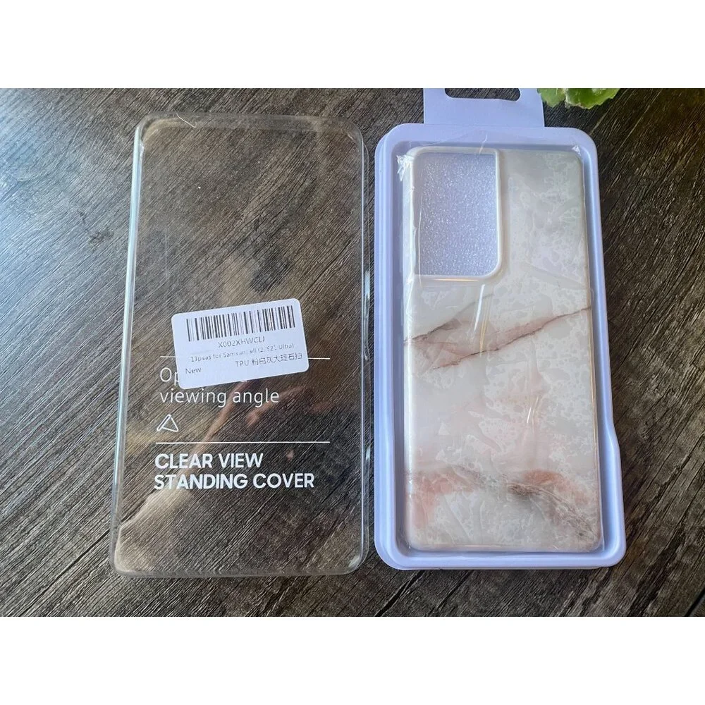 Case for Samsung Galaxy S21 Ultra with Raised Camera Ridge marble NEW